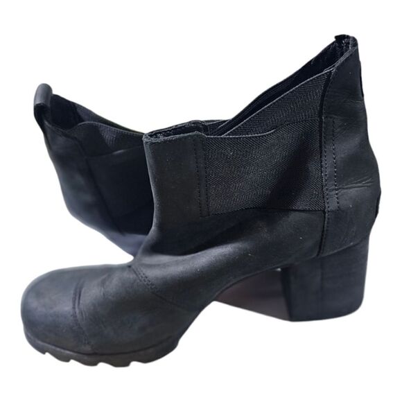 SOREL Addington Chelsea Black Nubuck Leather Ankle Boots Booties - Size 11 - Picture 3 of 7